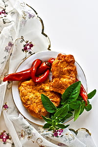 Fried fish with chili pepper and mint II