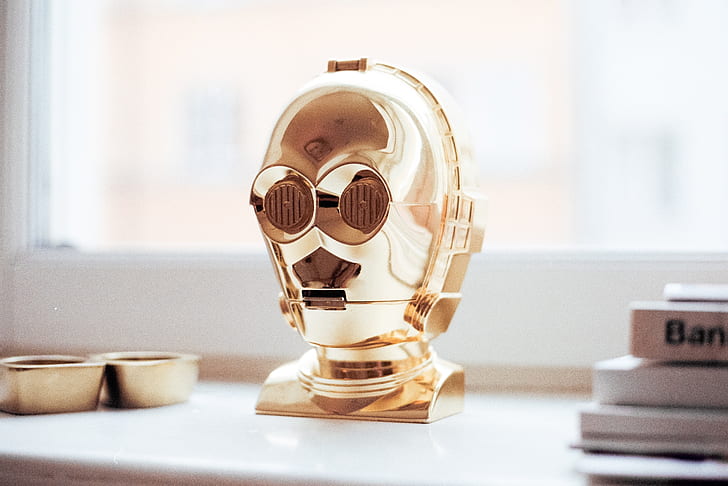 Star Wars C3PO bust on white surface