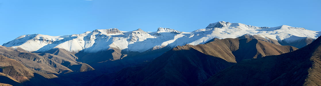 snow covered mountain range