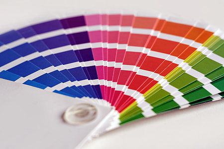 Closeup shot of a design/printing colour guide