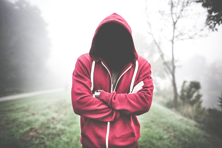Royalty-Free photo: Creepy Man Without a Face in a Hoodie | PickPik