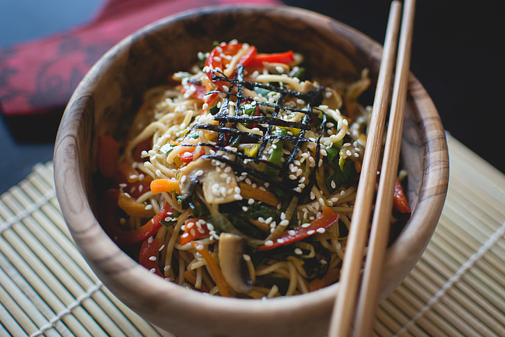 Chinese Colorful Meal with Noodles