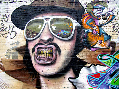 man portrait graffiti
