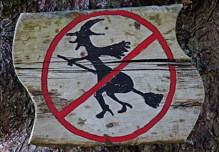 no witch wooden logo