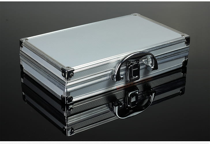 Grey Metal Briefcase