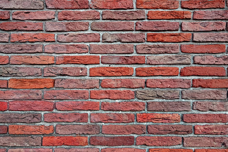 red concrete brick wall