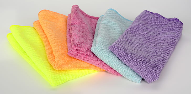 yellow, orange, purple, teal, and pink textiles