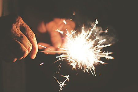 person holding a firework