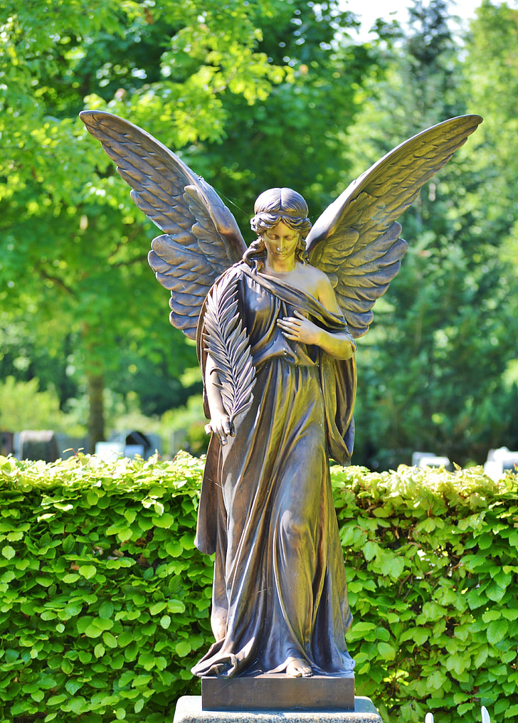 female angel concrete statue