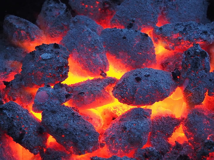 closeup photography of burning charcoal