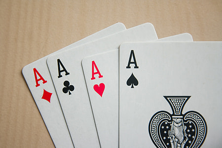 four A of spade, diamond, heart, and clover playing card