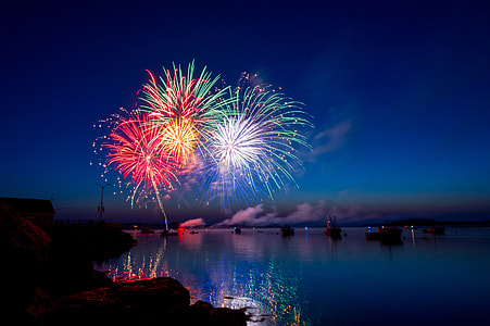 multicolored fireworks photo during nighttime