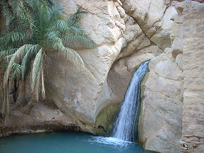 water falls and rock formation
