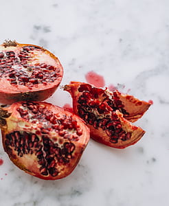 sliced pomegranate fruit