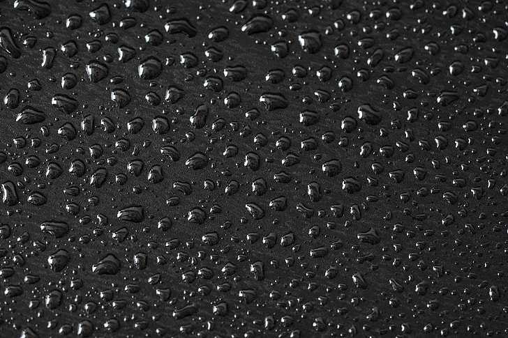 Black Water Drops Abstract Background Pattern