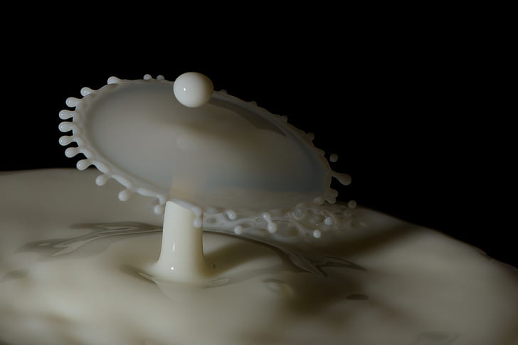 photo of white tear drop liquid