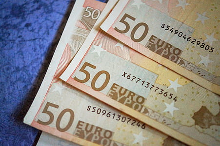 Close-up of 50 Euro Money