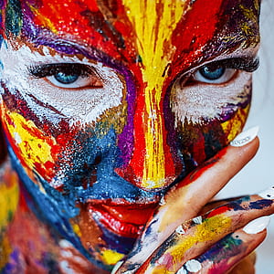 woman with face painting