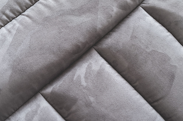 Gray Suede Sofa Abstract Close Up