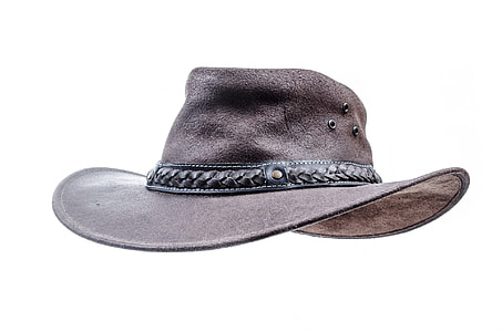 brown cowboy hat with white background