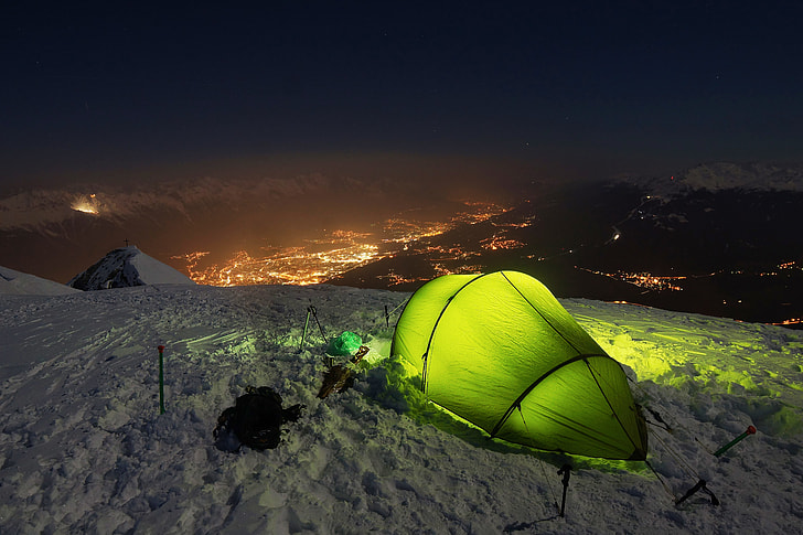 photo of green camping tent