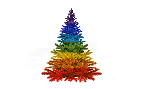 multicolored Christmas tree