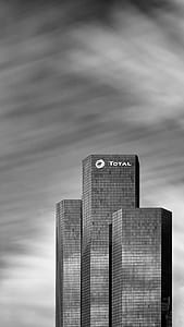 Total Building Greyscale Photo