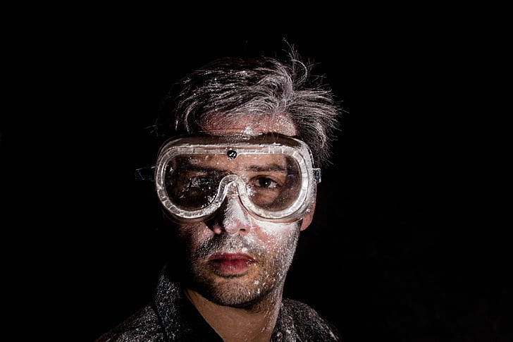 man wearing snorkel goggles
