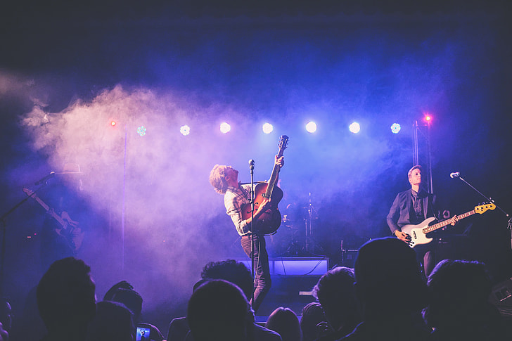 Band on stage at a music concert