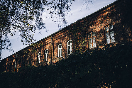 Old bricks buildings in Lodz, Poland