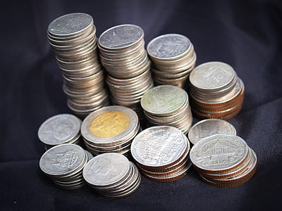 Silver Round Coins Stock