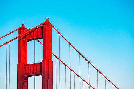 Top of The Golden Gate Bridge Pillar in San Francisco, CA
