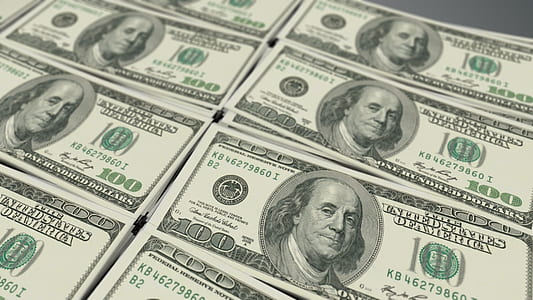 closeup photo of 100 U.S. dollar banknote lot