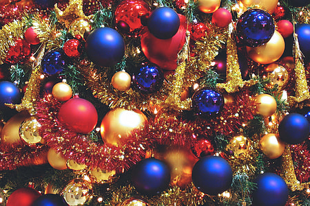 Closeup shot of Christmas Decorations