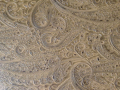 brown paisley textile