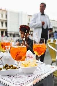 Aperol Spritz is a cocktail consisting of prosecco, aperitif and soda water