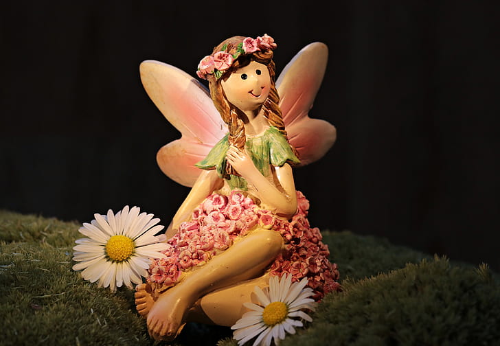 girl fairy ceramic figurine