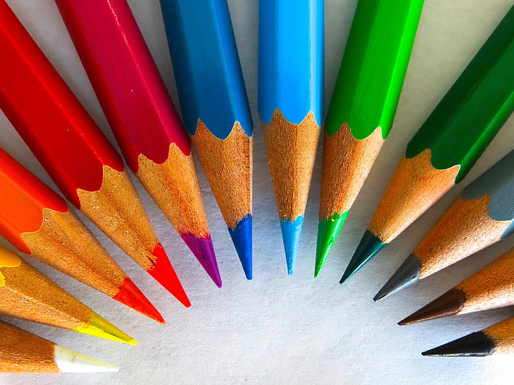 assorted-color coloring pencil lot