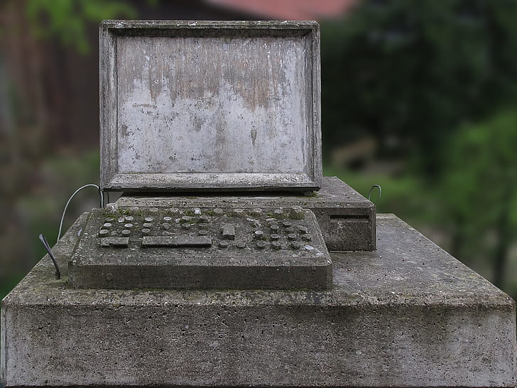 photo of grey concrete computer